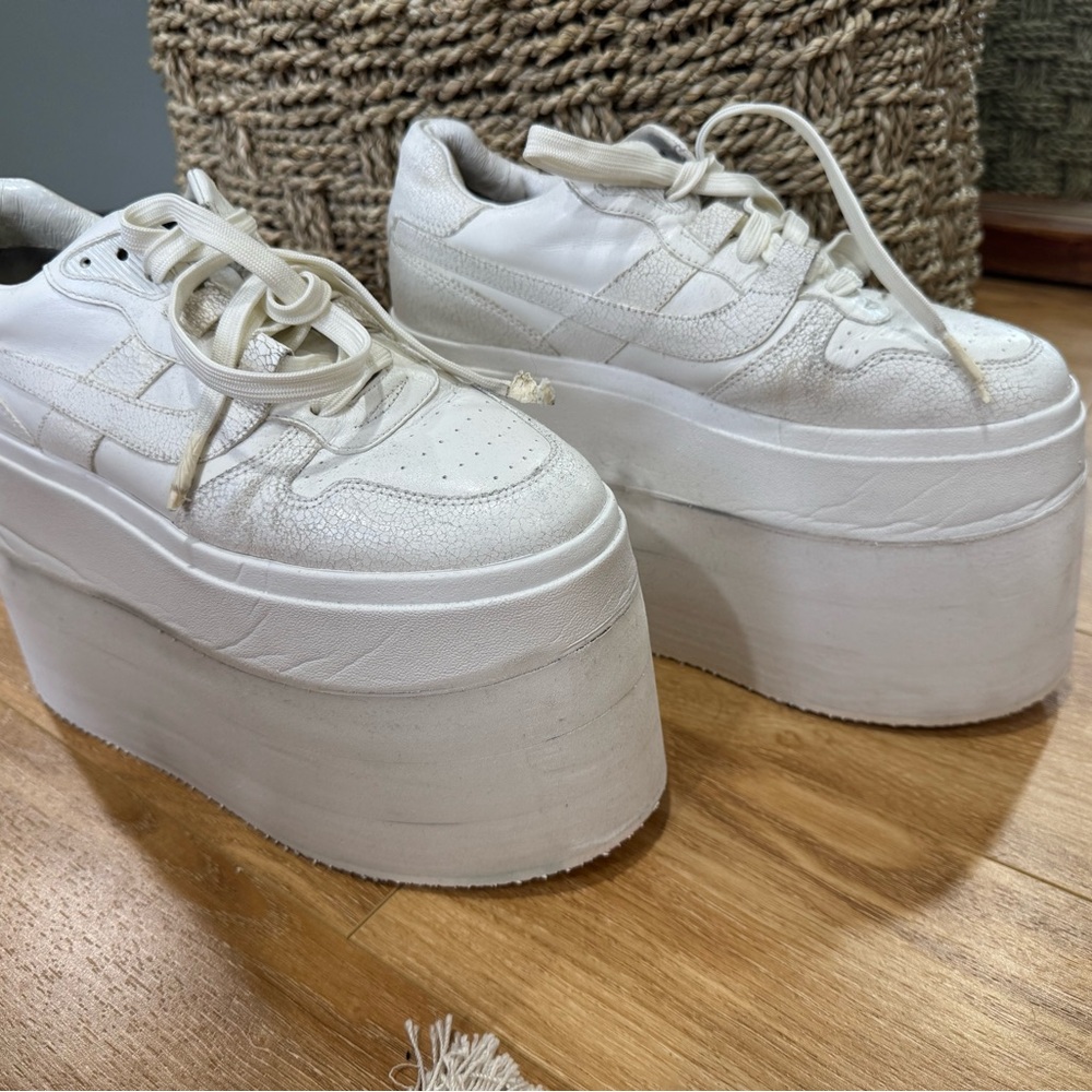 Women's ASH Custom White Platform Sneakers